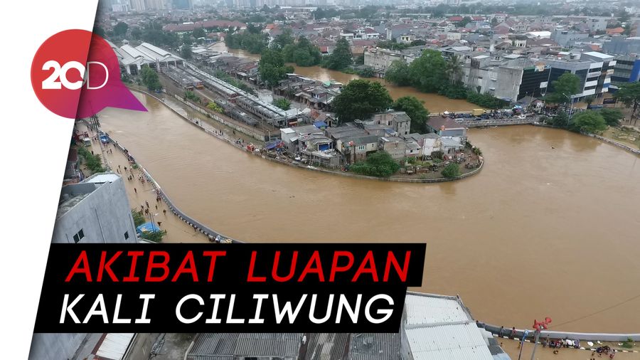 Penampakan Banjir di Jatinegara dari Udara