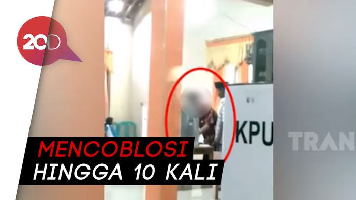 Viral! Petugas KPPS di Boyolali Coblosi Surat Suara