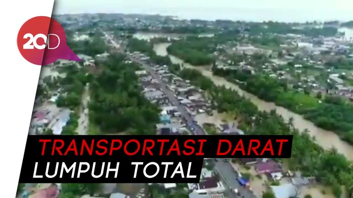 Dahsyatnya Banjir Bengkulu Dipantau dari Udara