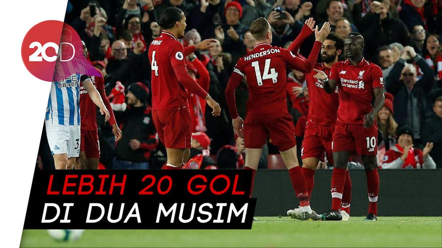 Hancurkan Huddersfield, Salah Samai Rekor Luis Suarez