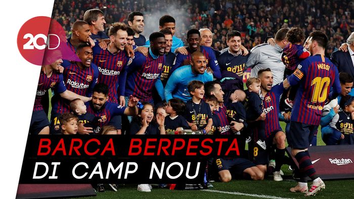 Messi Cetak Gol, Barcelona Juara Liga Spanyol