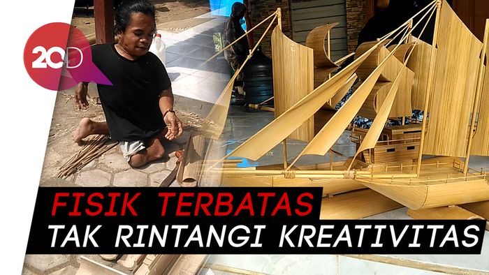 Miniatur Pinisi Karya Difabel Cirebon Ini Sudah Mendunia