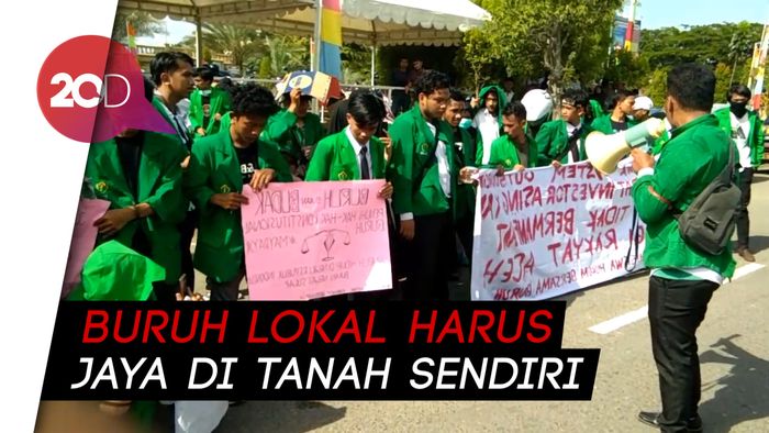 May Day di Aceh, Mahasiswa Minta Perusahaan Prioritaskan Buruh Lokal