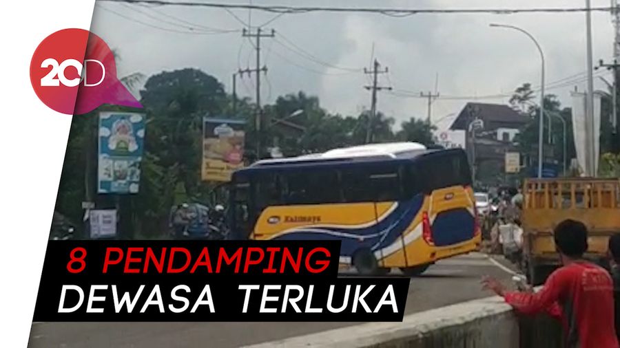 Rem Bus Blong dan Terguling di Puncak, 10 Anak-anak Terluka