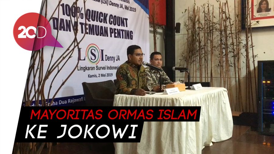 LSI: Jokowi Unggul di NU-Muhammadiyah, Prabowo PA 212-FPI