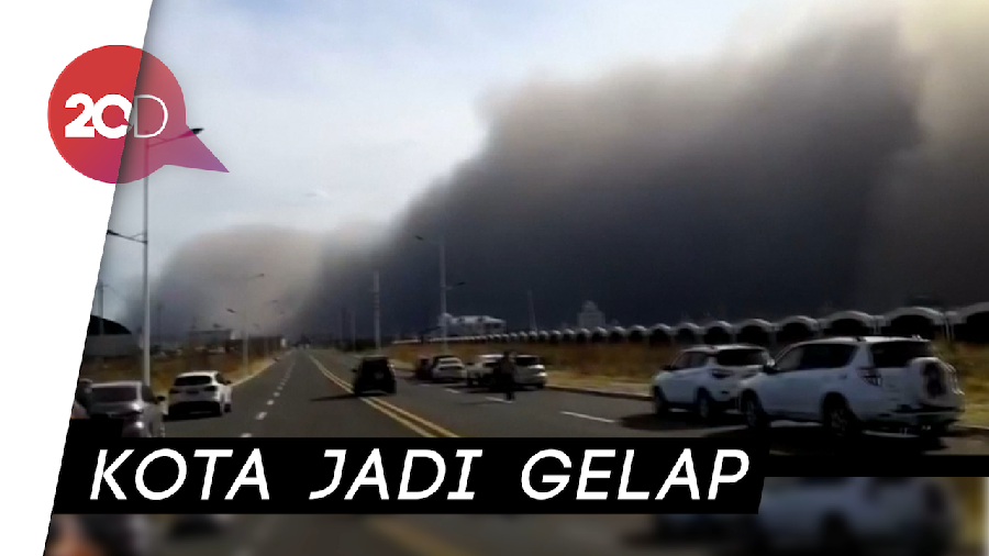 Terjangan Badai Pasir di China Utara yang Mengerikan