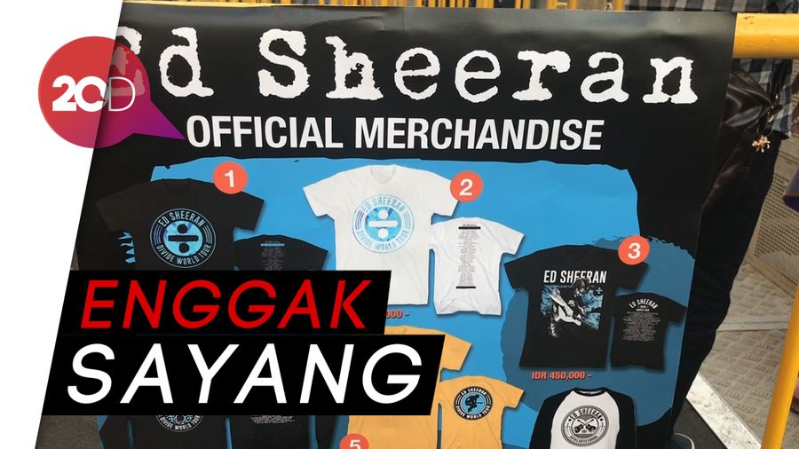 Meski Mahal, Fans Rela Rogoh Kocek Beli Merchandise Ed Sheeran