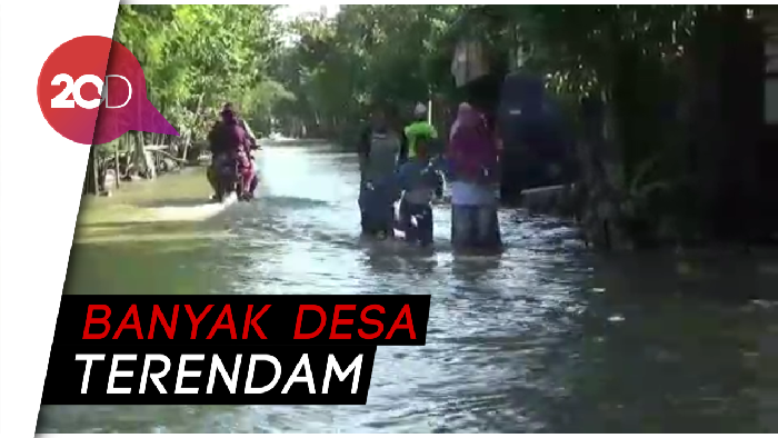 Sungai Bengawan Njero Meluap, Ratusan Rumah Terendam
