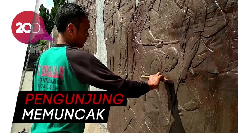 Sambut Ramadhan, Relief Perpustakaan Bung Karno Disemir Ulang