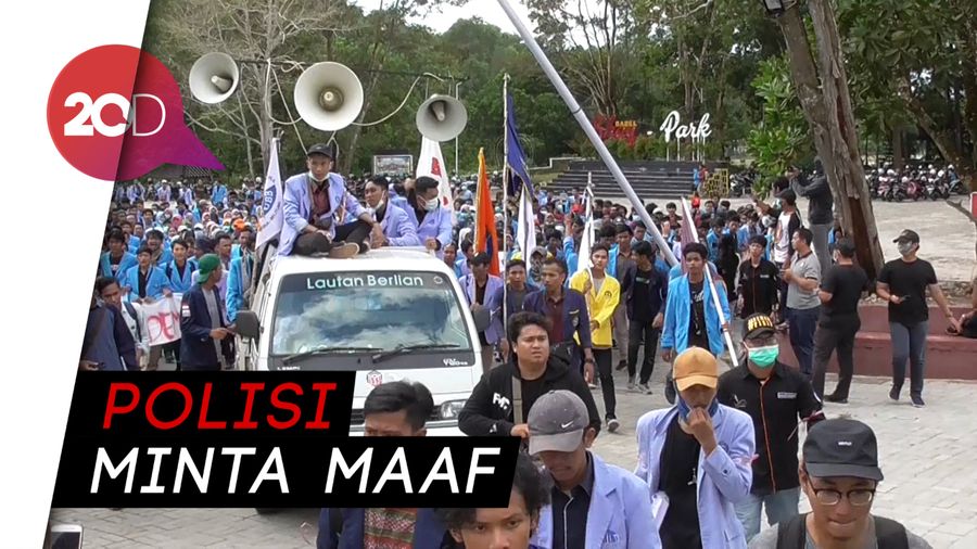 Buntut Pemukulan di Hari Buruh, Mapolda Babel Digeruduk Mahasiswa