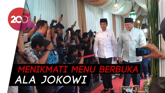 Bukber Bareng Ketua DPR, Jokowi Disuguhi Sop Kikil hingga Durian