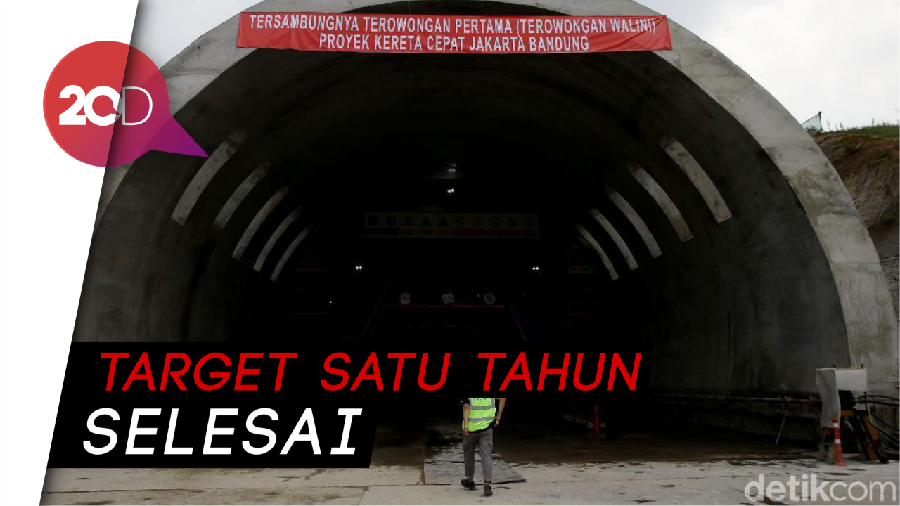 Menteri BUMN Tinjau Terowongan Kereta Cepat di Walini