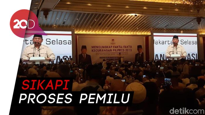 Prabowo: Saya Tolak Penghitungan Pemilihan yang Curang