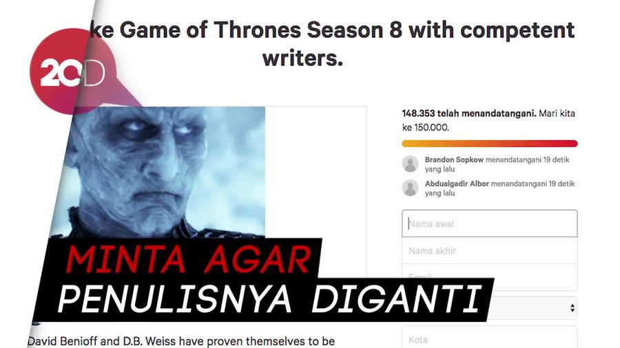 Fans Bikin Petisi dan Minta Game of Thrones 8 Dibuat Ulang