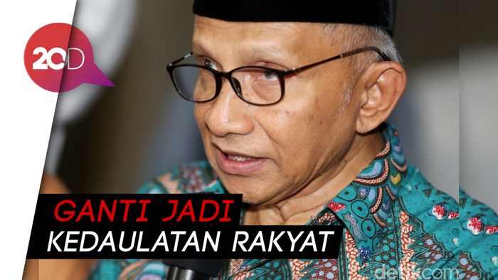 Amien Rais: Petahana dan Rezimnya Takut Bahasa People Power