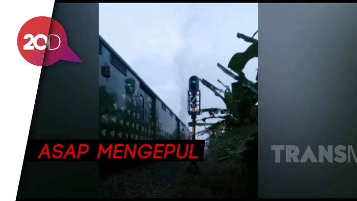 Kereta Api Terbakar, Saat Melintas di Tasikmalaya 