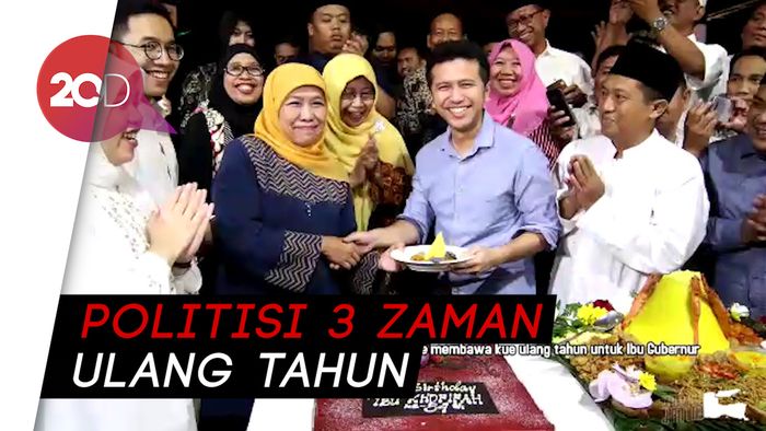 Bersama Tukang Becak, Khofifah rayakan Ulang Tahun