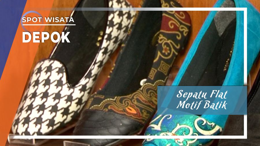 Sepatu Flat Motif Batik, Depok