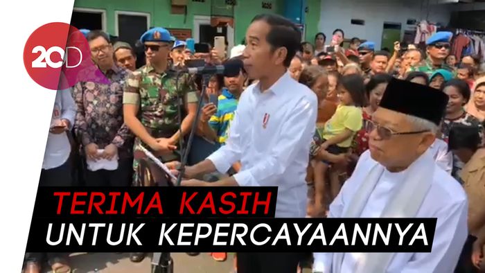 Menang di Pilpres 2019, Jokowi-Amin Pidato di Kampung Deret
