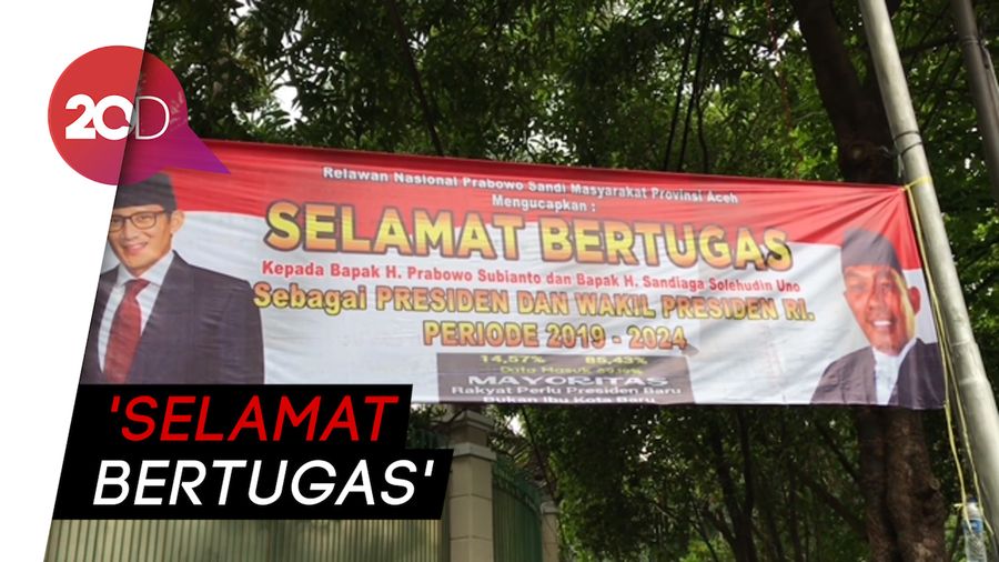  Ramai Spanduk Selamat Prabowo Presiden di Kertanegara