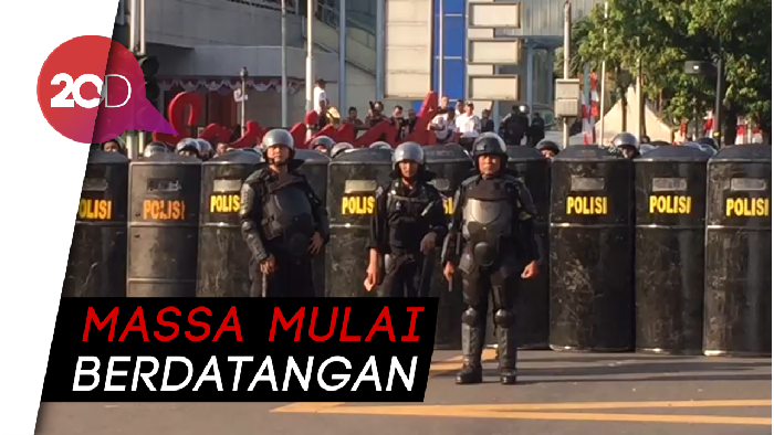 Massa Demo 22 Mei Berdatangan, Jl Thamrin Ditutup