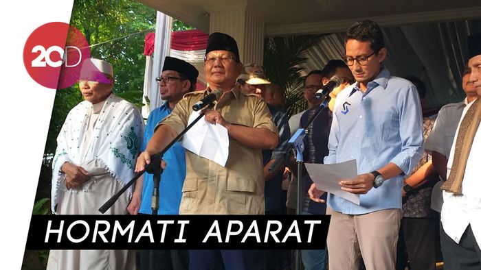 Wejangan Prabowo ke Pendukung: Hindari Kekerasan