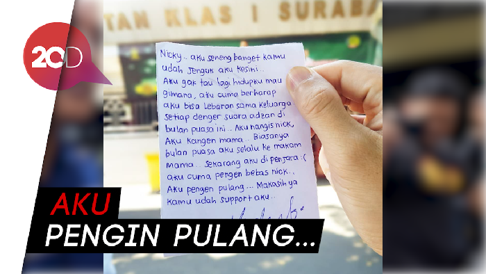 Isi Surat Kecil Vanessa Angel untuk Nicky Tirta