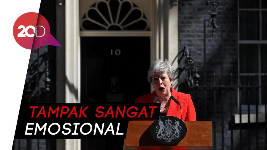 Momen Emosional Pengunduran PM Inggris Theresa May