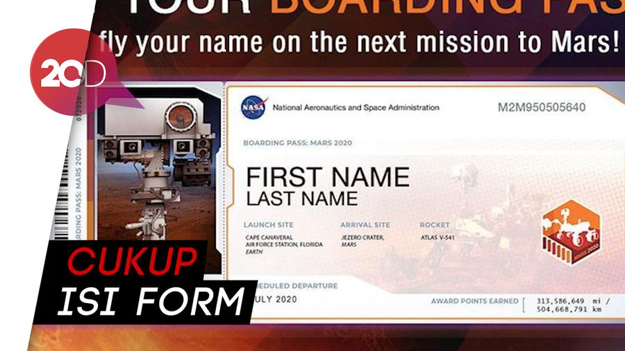 Namamu Bisa Diterbangkan ke Mars oleh NASA, Begini Caranya!