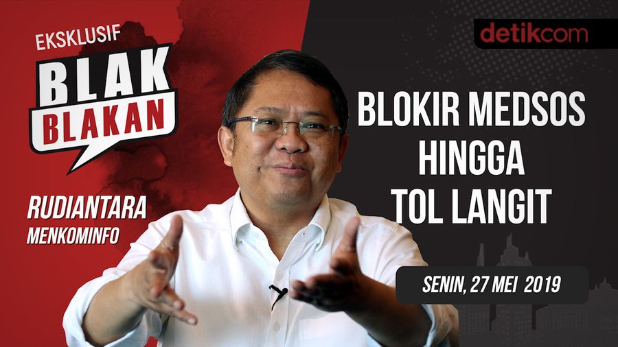Tonton Blak-blakan Rudiantara: Blokir Medsos hingga Tol Langit
