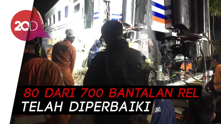Pasca Anjlok, Rel KA Lebak Jero-Nagreg Diperbaiki