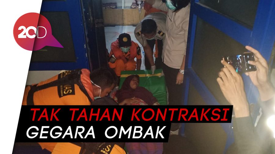 Momen Pemudik Melahirkan di Kapal DIbantu Tim Basarnas