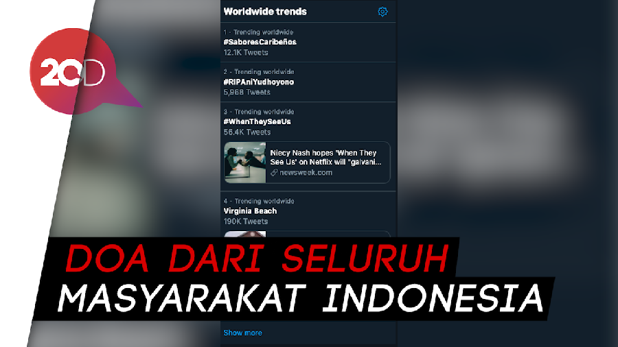 Doa Terus Mengalir,  #RIPAniYudhoyono Jadi Trending Topic Dunia