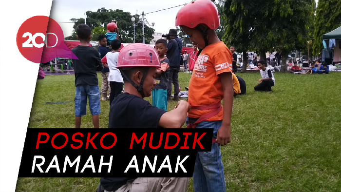 Lewat Ciamis, Jangan Lupa Jajal Flying Fox di Posko Mudik BPBD