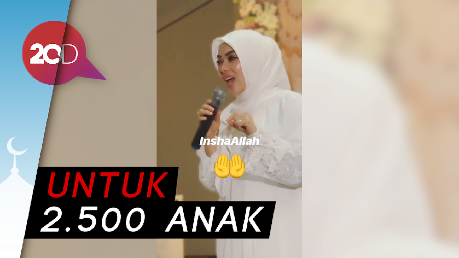 Subhanallah, Syahrini Beri THR Anak Yatim Hingga RP 500 Juta