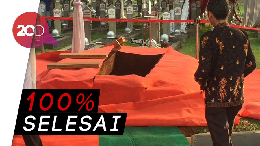 Persiapan Pemakaman Ani Yudhoyono di TMP Kalibata