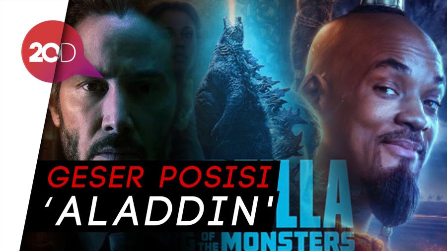 Aladdin Turun, Godzilla 2 Bertakhta di Box Office