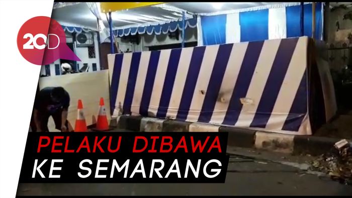 Polisi Lakukan Penyisiran di Lokasi Ledakan Pospol Kartasura