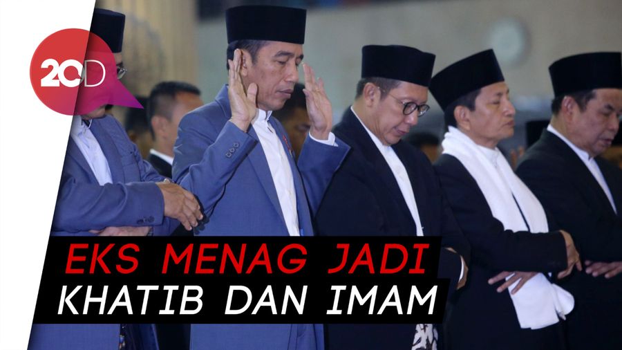 Jokowi dan Menag Salat Idul Fitri di Masjid Istiqlal