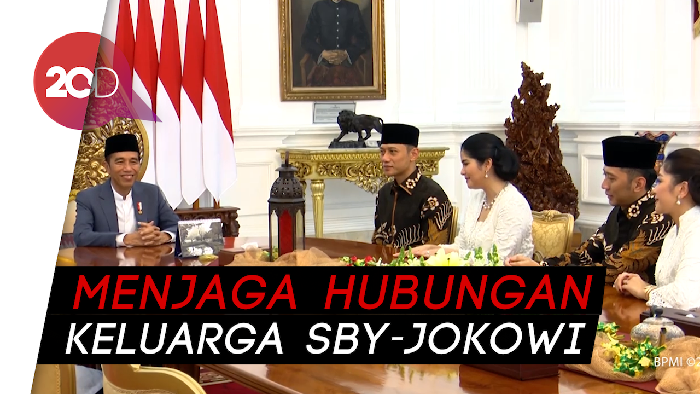 Momen AHY dan Ibas Silaturahmi ke Jokowi di Istana