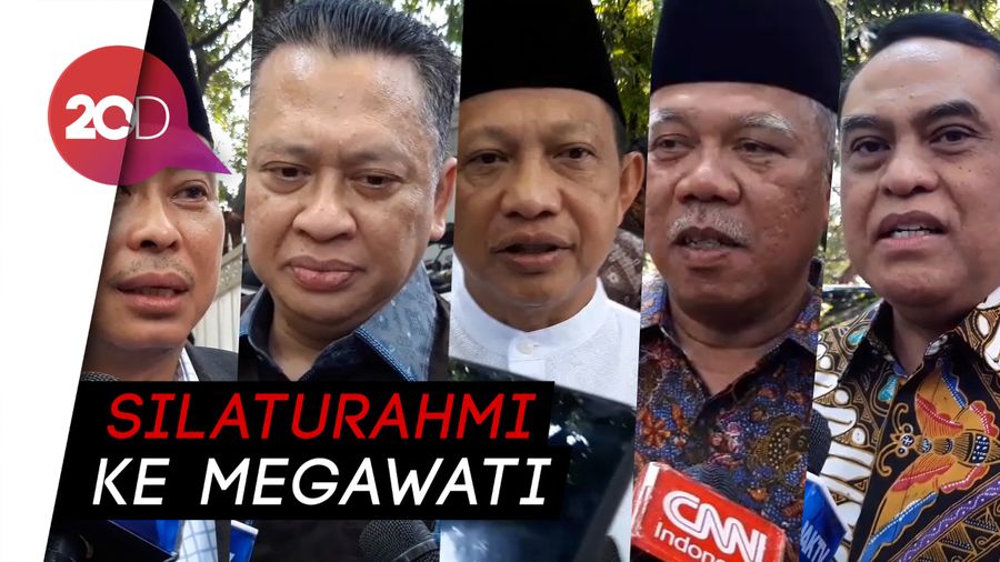 Para Menteri Jokowi-Kapolri Silaturahmi ke Kediaman Megawati