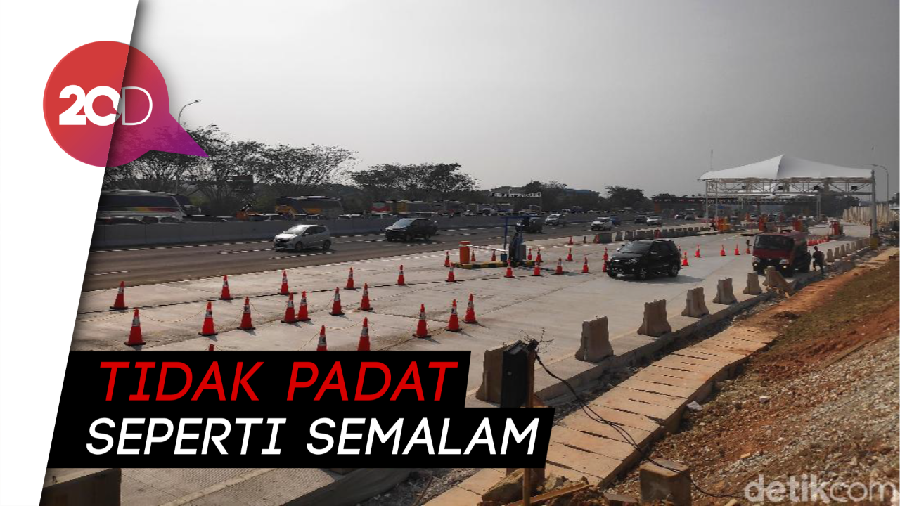 Arus Lalu Lintas di Cikampek Utama Ramai Lancar Siang Ini