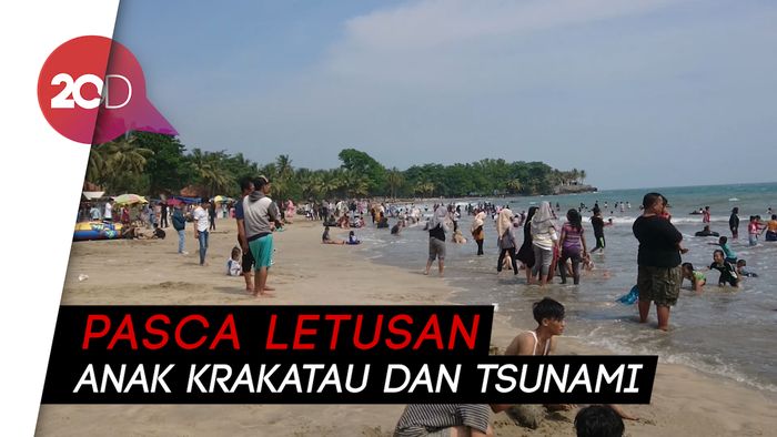 Mulai Bergairah, Pantai Anyer Kembali Diserbu Wisatawan