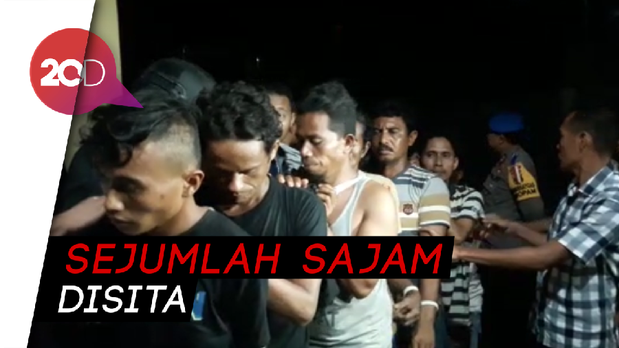 82 Terduga Pelaku Bentrok di Buton Tiba di Mapolda Sultra