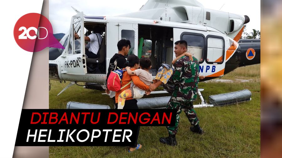 Helikopter Bantu Evakuasi Korban Banjir Konawe Utara