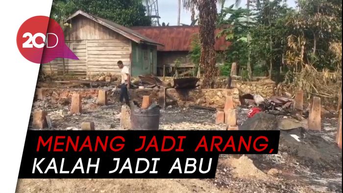 Pasca-Bentrok di Buton, Warga Cari Sisa Barang 