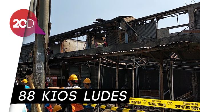 Penampakan Pasar Ujungberung yang Luluh Lantak Diamuk Api