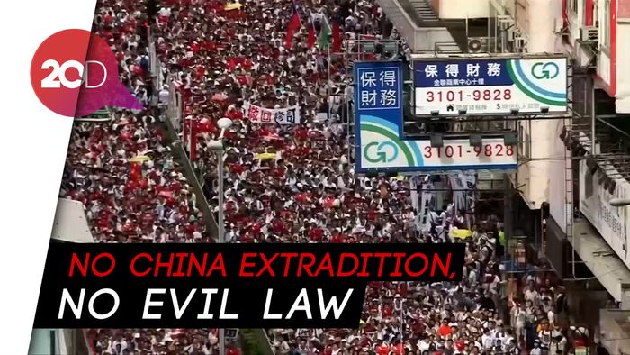 Warga Hong Kong Tumpah ke Jalan Tolak Hukum Ekstradisi