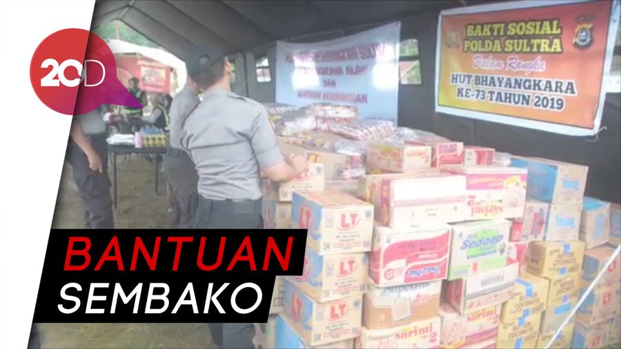 Kapolda Sultra Berikan Bantuan untuk Korban Banjir di Kendari