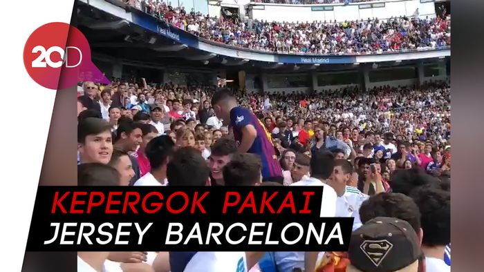 Fans Barcelona Menyusup saat Madrid Perkenalkan Hazard